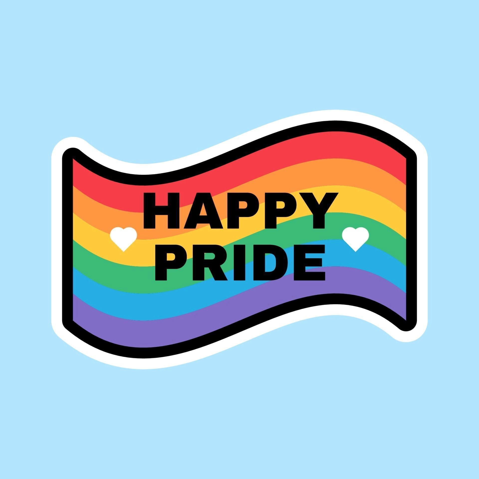 happy-pride-month-rainbow-flag-sign-design-vector